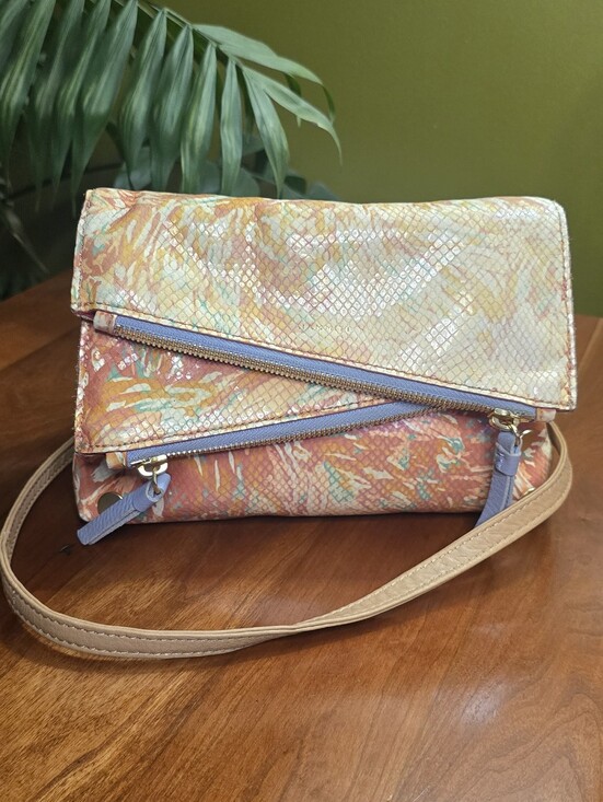 Hammitt Handbags - Hammitt Dillon 6 Way Crossbody Bag Clutch Garden Party Snake Embossed Leather